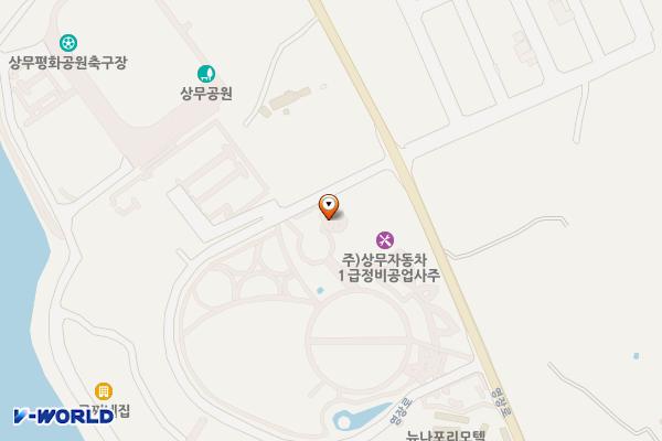 상무평화공원 위치 지도 — 전남광주통합특별시 장성군 삼계면 주산리 401