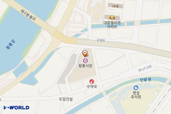 황룡시장 화장실 위치 지도 — 전남광주통합특별시 장성군 황룡면 삼월길 5
