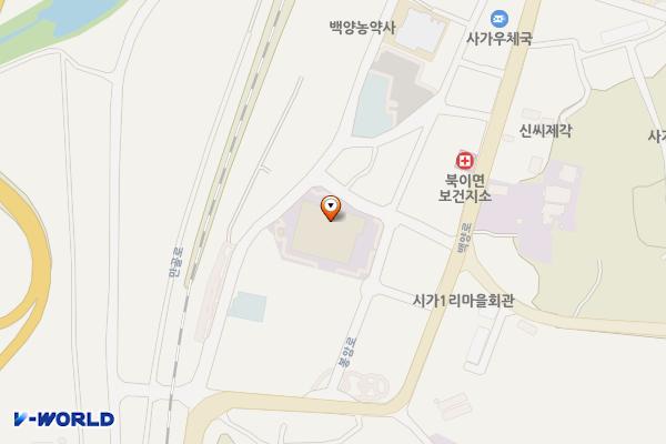 사거리시장 화장실 위치 지도 — 전남광주통합특별시 장성군 북이면 사남북길 22, 사거리시장
