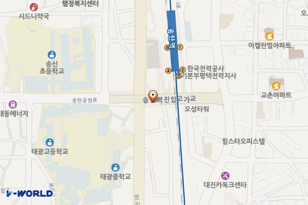 송탄역 고가 밑(신장동) 위치 지도 — 경기도 평택시 신장동 262-80