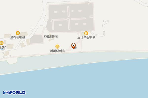 주차장화장실 위치 지도 — 전남광주통합특별시 완도군 신지면 명사십리길 85-105