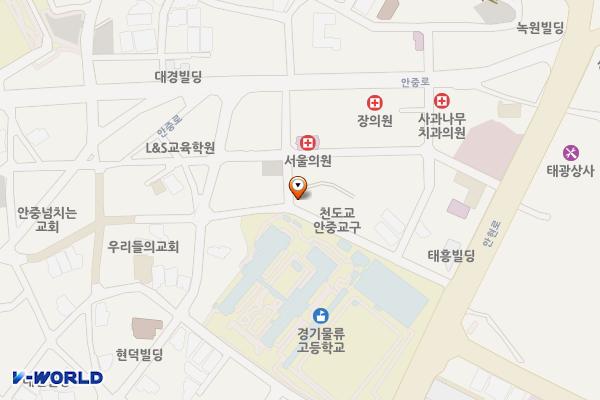 안중노상(경기물류고 옆) 위치 지도 — 경기도 평택시 안중읍 안중리 266-22