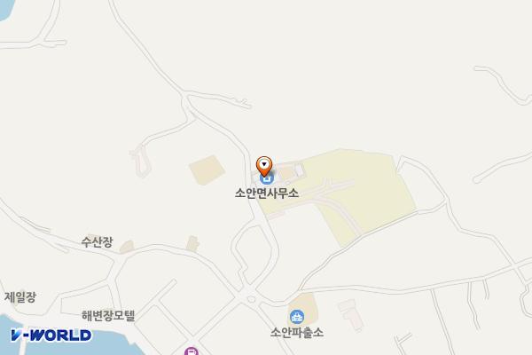 소안면사무소 위치 지도 — 전남광주통합특별시 완도군 소안면 비자2길 38-3