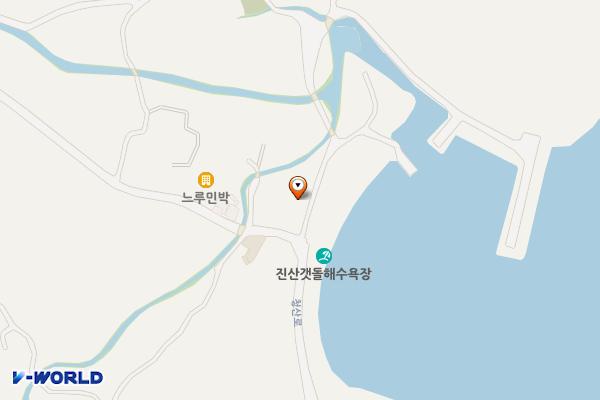 진산해수욕장 위치 지도 — 전남광주통합특별시 완도군 청산면 청산로 952-1