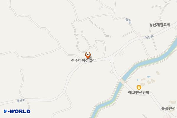 열린화장실 위치 지도 — 전남광주통합특별시 완도군 청산면 청산로 599