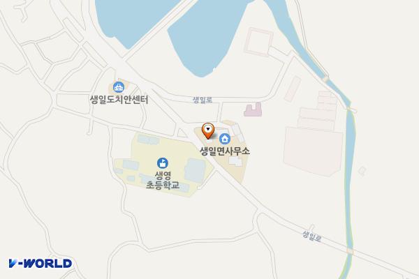 생일면사무소 위치 지도 — 전남광주통합특별시 완도군 생일면 생일로 582