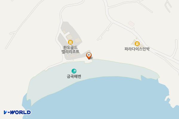 금곡해수욕장 위치 지도 — 전남광주통합특별시 완도군 생일면 생일로 1228-1