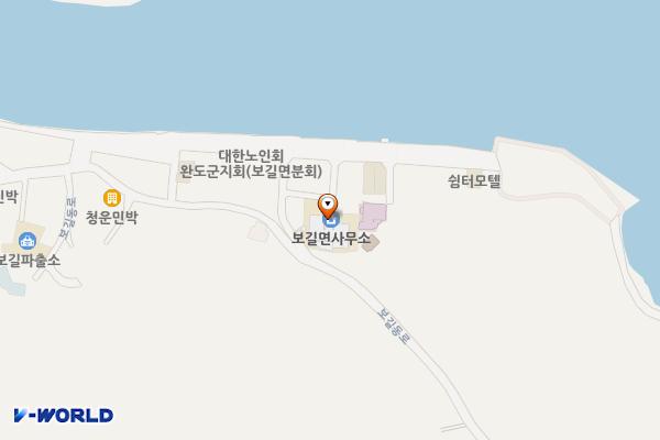 보길면사무소 위치 지도 — 전남광주통합특별시 완도군 보길면 청별길 26-1