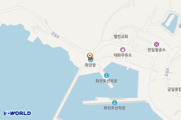 하화전공중 옆 위치 지도 — 전남광주통합특별시 완도군 금일읍 하화전길 28