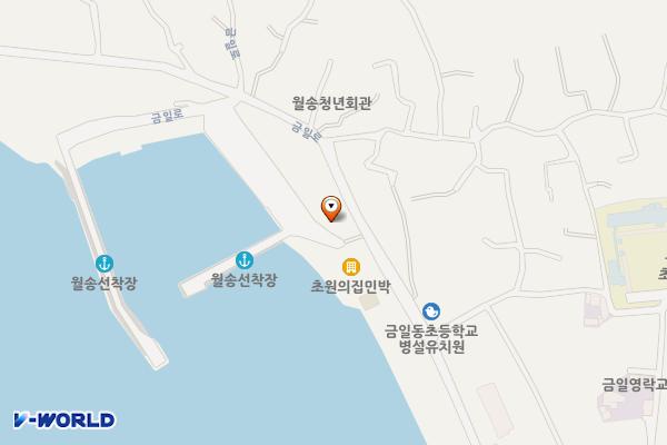 솔밭공원화장실 위치 지도 — 전남광주통합특별시 완도군 금일읍 금일로 714-1