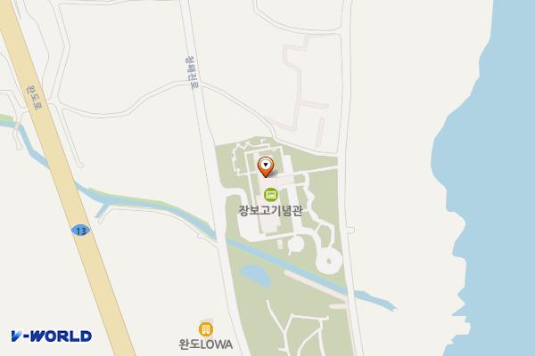 장보고유적관리사무소 위치 지도 — 전남광주통합특별시 완도군 완도읍 청해진로 1455