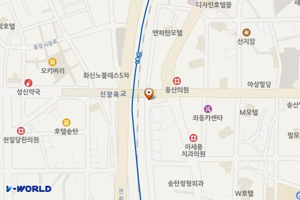 송탄역 고가 밑(지산동) 위치 지도 — 경기도 평택시 신장동 224-13