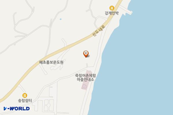 죽림어촌체험마을 위치 지도 — 전남광주통합특별시 진도군 임회면 헌복동길 14