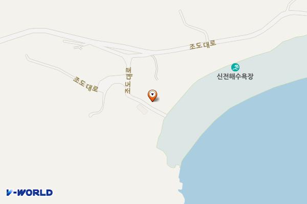 신전리해수욕장 위치 지도 — 전남광주통합특별시 진도군 조도면 조도대로 115-17