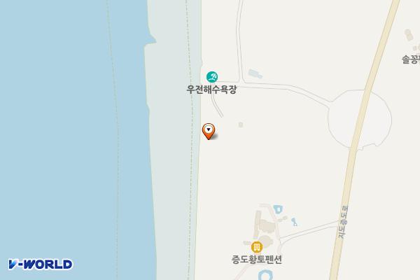 증도우전캠핑주차장 위치 지도 — 전남광주통합특별시 신안군 증도면 우전리 산 1번지