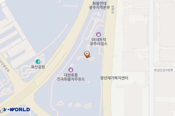 진곡화물공영차고지 위치 지도 — 전남광주통합특별시 광산구 손재로 327