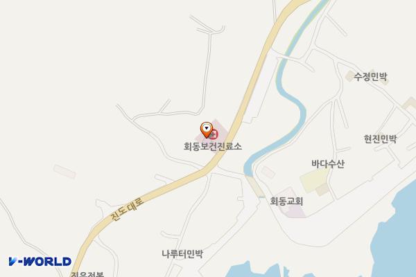 회동주차장 위치 지도 — 전남광주통합특별시 진도군 고군면 진도대로 1528