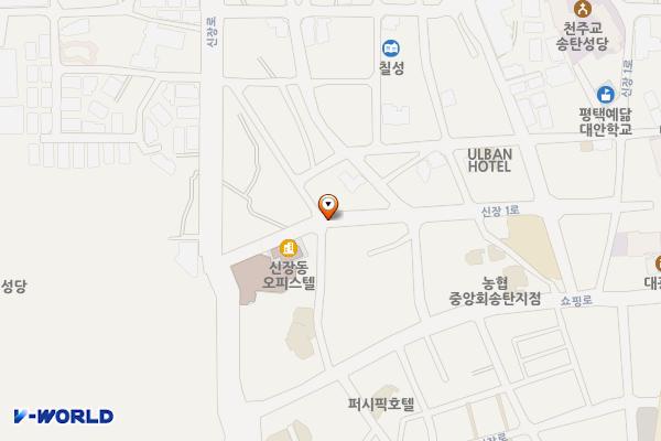 신장1동공영주차장~퍼핀레스토랑 앞 위치 지도 — 경기도 평택시 신장동 305-1