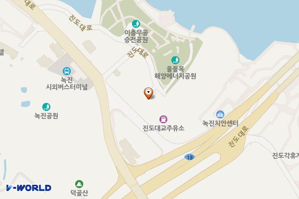 녹진무궁화동산 위치 지도 — 전남광주통합특별시 진도군 군내면 진도대로 8459-20