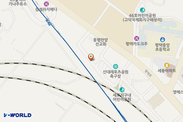 신대 노상 1-183호선(8면), 2-358호선(24면) 위치 지도 — 경기도 평택시 신대동 128-6