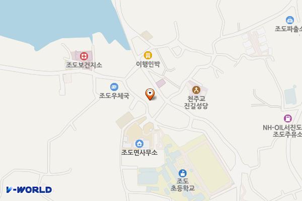 창리마을 위치 지도 — 전남광주통합특별시 진도군 조도면 창유1길 26, 서진도농협조도지점