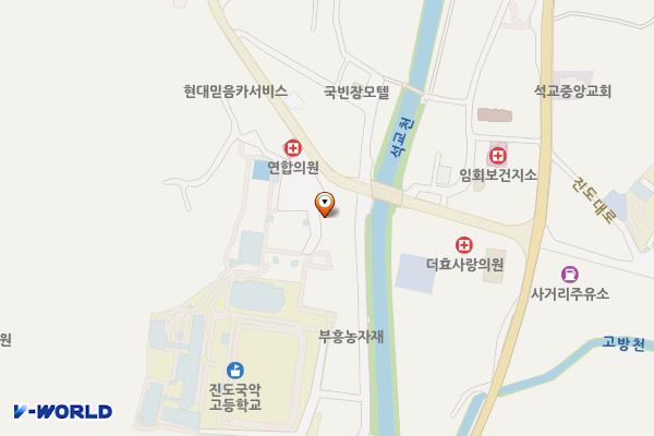 시니어 휄스파크 위치 지도 — 전남광주통합특별시 진도군 임회면 십일시길 36-4, 실내게이트볼장
