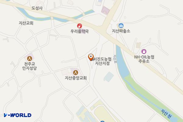 주민문화센터 야외공연장 위치 지도 — 전남광주통합특별시 진도군 지산면 인지독치1길 9-3