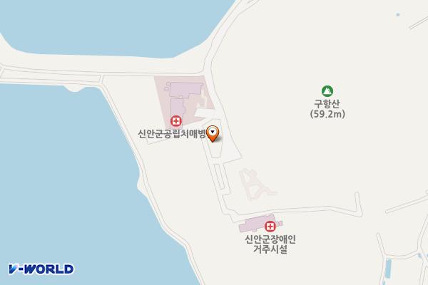 파크체육공원 위치 지도 — 전남광주통합특별시 신안군 압해읍 구항길 92-58, 신안군복지재단 임시사무실