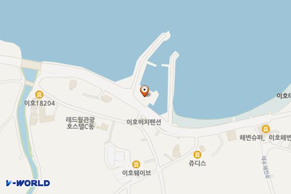 현사어촌정주어항 위치 지도 — 제주특별자치도 제주시 테우해안로 143