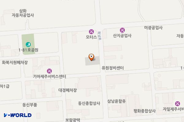 화북일동 공영주차장 위치 지도 — 제주특별자치도 제주시 화남로 44
