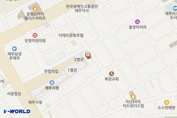 제주시청복지동 위치 지도 — 제주특별자치도 제주시 동광로6길 22