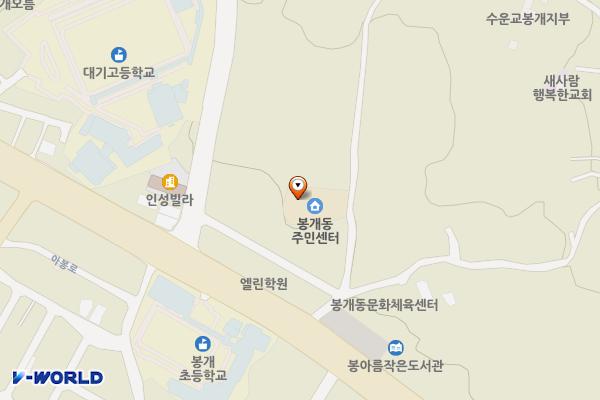봉개동 위치 지도 — 제주특별자치도 제주시 봉개북1길 15