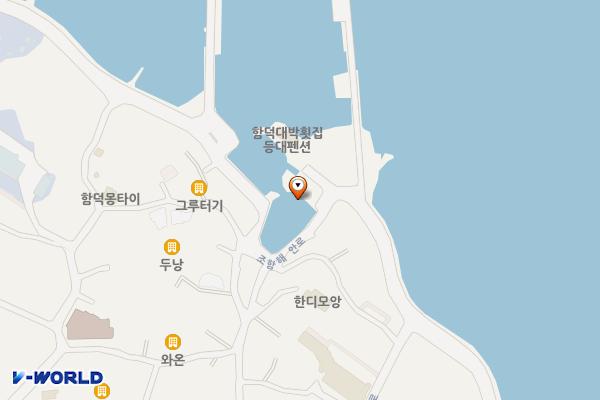 함덕어촌정주어항 위치 지도 — 제주특별자치도 제주시 조천읍 함덕리 3113-5지선