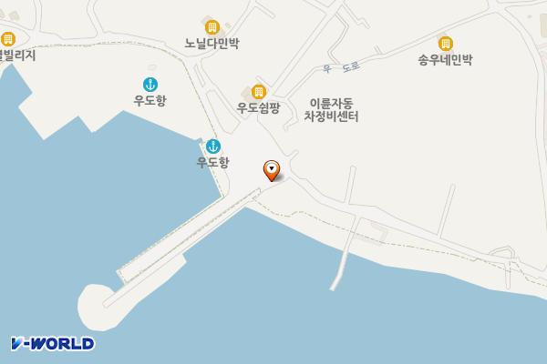 도항선 대합실 위치 지도 — 제주특별자치도 제주시 우도해안길 70