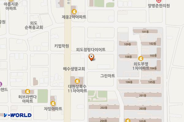 외도동 제1 공영주차장 위치 지도 — 제주특별자치도 제주시 외도1동 559-1