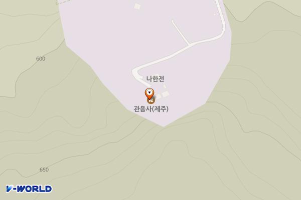 관음사 입구 공중화장실 위치 지도 — 제주특별자치도 제주시 산록북로 660