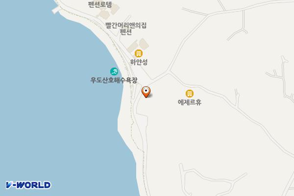 산호사 위치 지도 — 제주특별자치도 제주시 우도면 연평리 2565