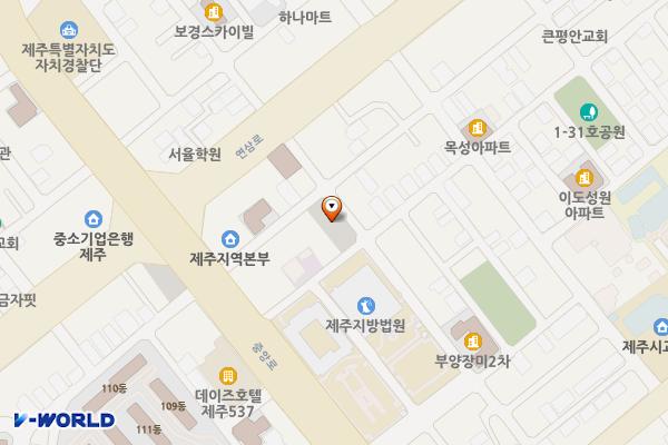 법원북측주차장 위치 지도 — 제주특별자치도 제주시 이도2동 1066