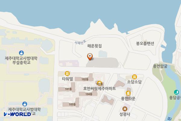 용담공원(용두암주차장) 위치 지도 — 제주특별자치도 제주시 용두암길 15