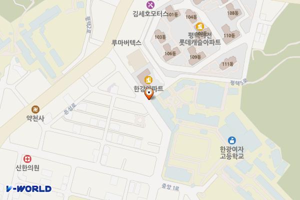 한광고 앞 사거리～평중 삼거리 위치 지도 — 경기도 평택시 비전동 460-2