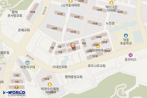 외기노조A지구 아파트 인근 위치 지도 — 경기도 평택시 비전동 272-34