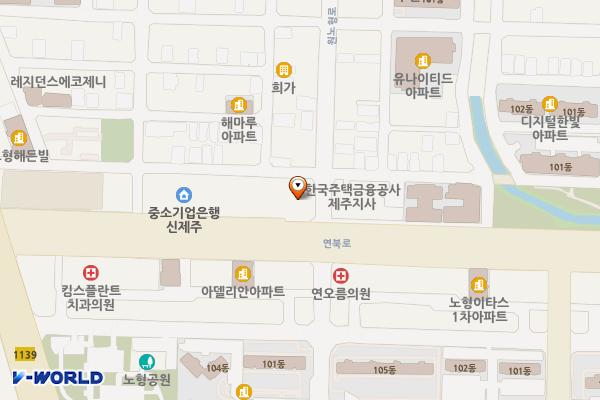 원노형푸른제1공영주차장 위치 지도 — 제주특별자치도 제주시 원노형남2길 34 (노형동)