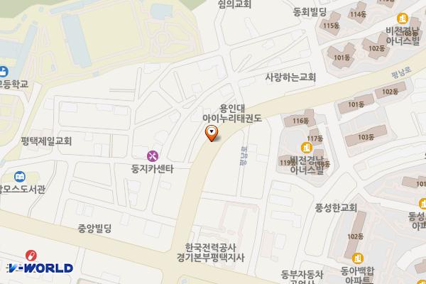 한전사거리～주공2단지 정문 위치 지도 — 경기도 평택시 비전동 190-19