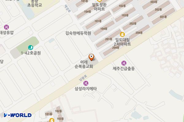 동광 제2 공영주차장 위치 지도 — 제주특별자치도 제주시 태성로 40 (일도이동)