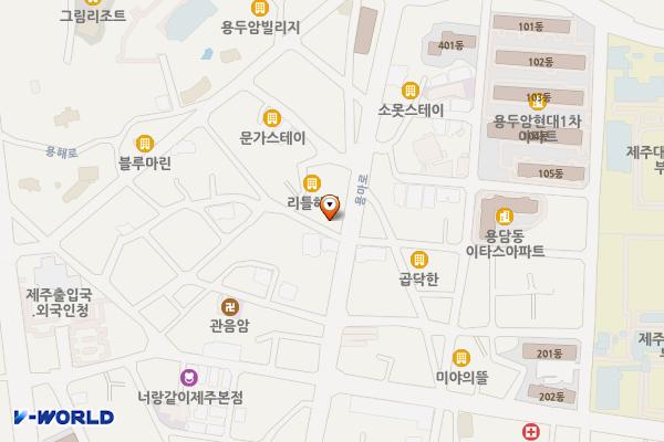 용마마을화장실 위치 지도 — 제주특별자치도 제주시 용마로 13-1 (용담삼동)