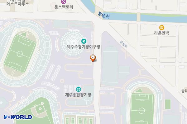 체육진흥과 위치 지도 — 제주특별자치도 제주시 오라일동 3817-2