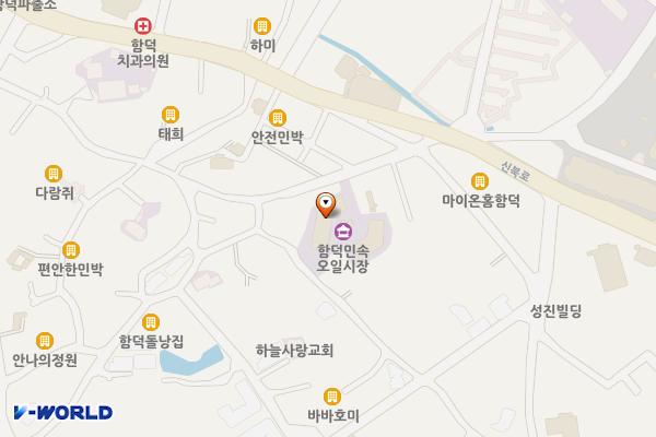 함덕오일시장 위치 지도 — 제주특별자치도 제주시 조천읍 함덕16길 15-13