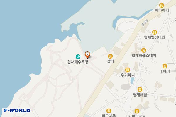 협재해수욕장(협재해변) 위치 지도 — 제주특별자치도 제주시 한림읍 한림로 329-10