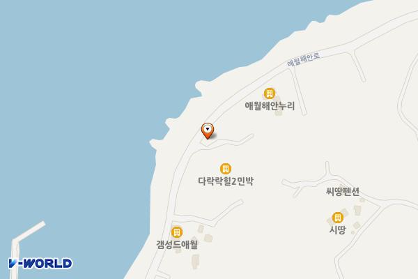 다락쉼터 위치 지도 — 제주특별자치도 제주시 애월읍 애월해안로 288