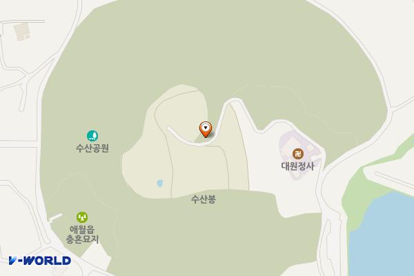 애월읍충혼묘지 위치 지도 — 제주특별자치도 제주시 애월읍 수산리 산1-1